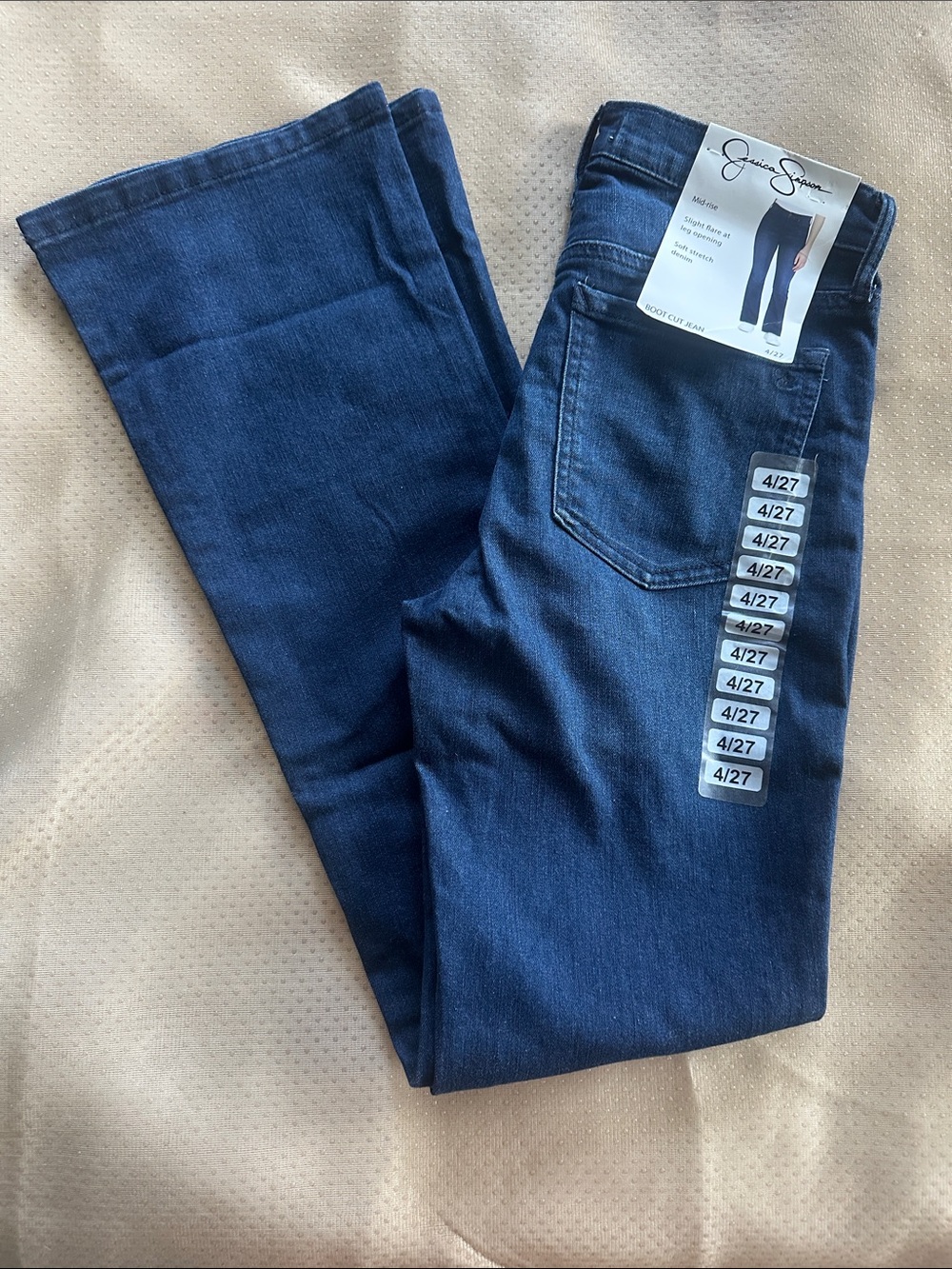 Jessica Simpson Dark Blue Bootcut Jeans 4/27 NWT 28x32